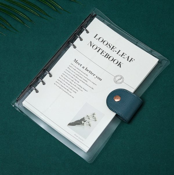 A5 B5 A6 Transparent PVC Cover Metal Binder Notebook - Image 4