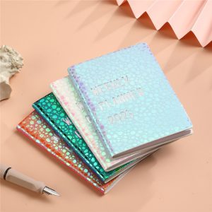 A7 size 2025 365-day calendar agenda planner laser cover