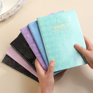 A5 2025 365-day calendar agenda book starlight cover