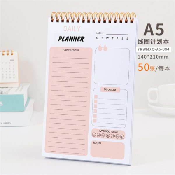 Daily planner A5 full English time management list - Image 7