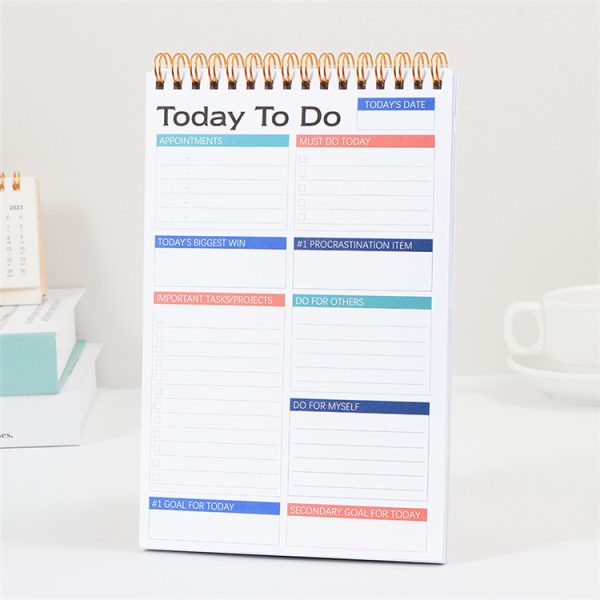 Daily planner A5 full English time management list - Image 10