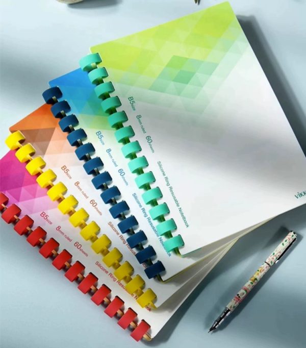 A6/A5/B5 soft color rubber spiral binding notebook - Image 4