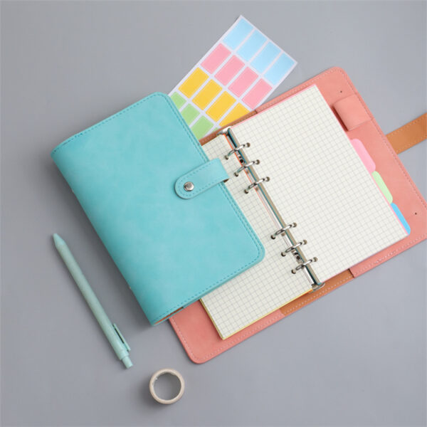 A6 leather handbook loose-leaf notebook portable notepad - Image 4