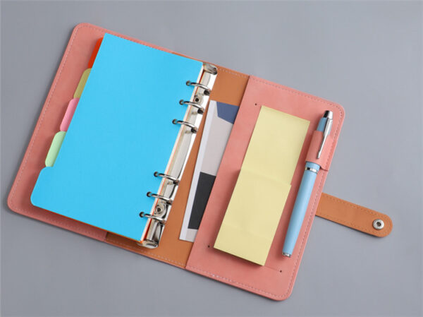 A6 leather handbook loose-leaf notebook portable notepad - Image 5