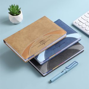 A5 leather cover 2024 notebook with month index tabs